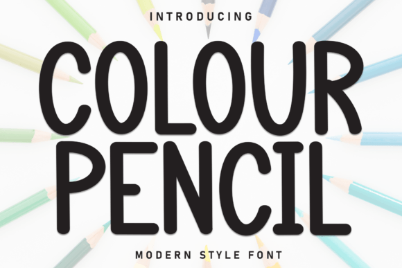 Colour Pencil Font for Playful Handmade Designs