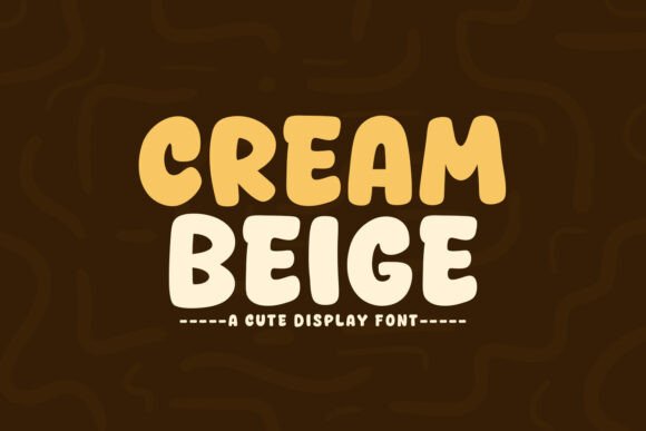 Cream Beige Font for Handmade Creations and Branding