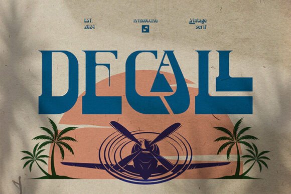 Decall Font: A Nostalgic Display Type for Modern Design