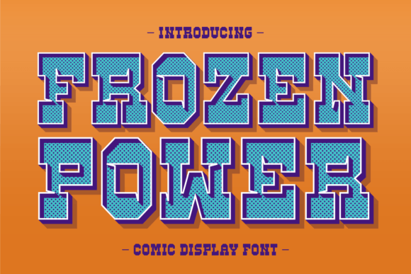 Frozen Power: A Playful Display Font for Creative Projects