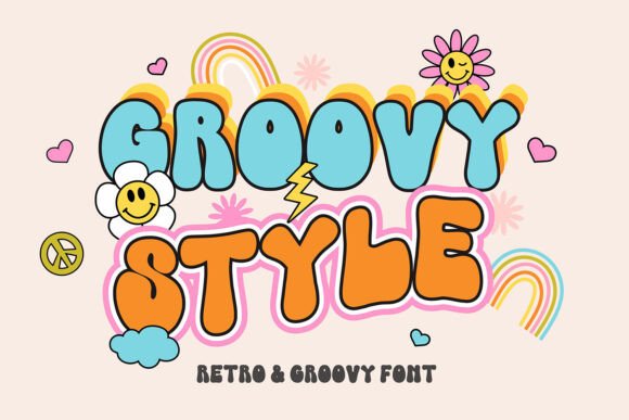 Groovy Style Font for Vintage-Inspired Branding