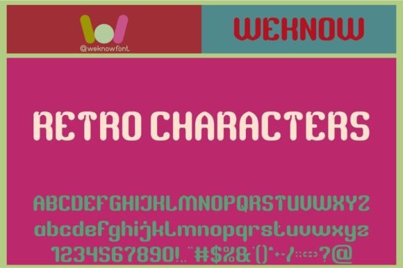 Retro Characters Font for Whimsical Handmade Creations