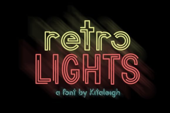 Retro Lights Font for Nostalgic Web Designs