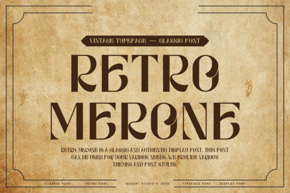 Retro Merone Font for Timeless Branding