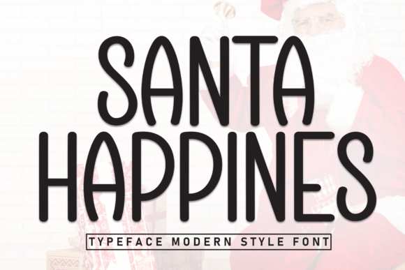 Santa Happines Font for Festive Craft Projects