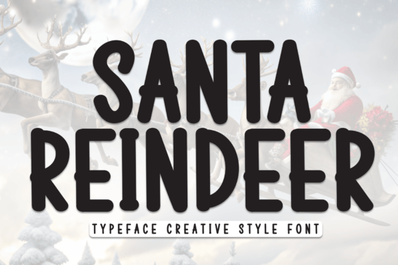 Santa Reindeer Font for Festive Web Design