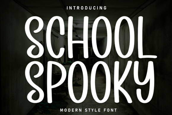 School Spooky Font for Creative Halloween and School Projects