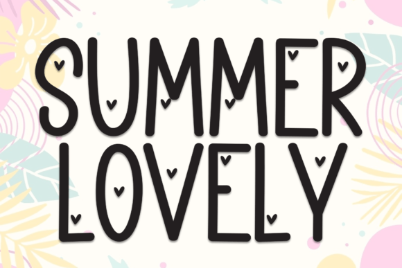 Summer Lovely: A Whimsical Display Font for Digital Creativity